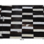 Luxusní kožený koberec, hnědá/černá/bílá, patchwork, 69x140, KŮŽE TYP 6