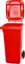 Konténer MGB 120 lit., műanyag, piros, HDPE, hamutartó hulladéknak