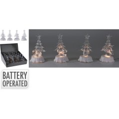 Dekorácia stromček LED 16 cm teplá biela mix