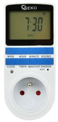 Digitale Zeitschaltuhr, LCD-Display, 230V, GEKO