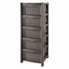 Komód UH 5 szintes 38.5X39XH101.5CM barna ";Arianna"; TONTARELLI