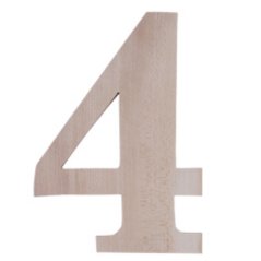 Hausnummer aus Holz ca. 4 18cm