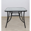 Blagovaonski stol, kaljeno staklo/čelik, 150x90 cm, LJEPIN