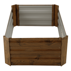 Strat înălţat de grădină, maro, oţel, NONKY TIP 5