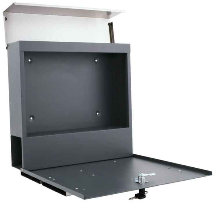 Briefkasten Edelstahl-Anthrazit, 37x36x11cm, XL-TOOLS