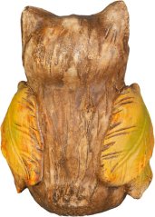 MagicHome Naturdekoration, Eule, Polyresin, 7,8x6,8x10 cm