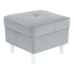 Hocker, hellgrau/weiß, RUFINO 3 NEU