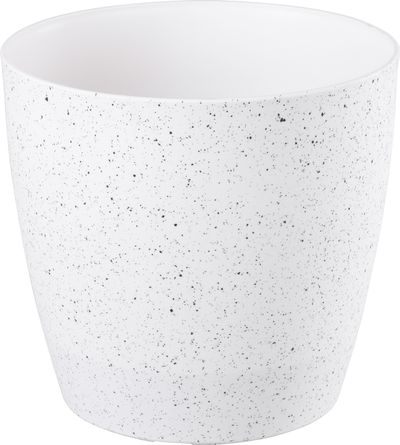 Květináč Strend Pro Stone, 28x26 cm, bílý, efekt kamene