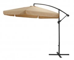 Umbrela de soare 300 cm gri-maro lateral BANANA cu baza