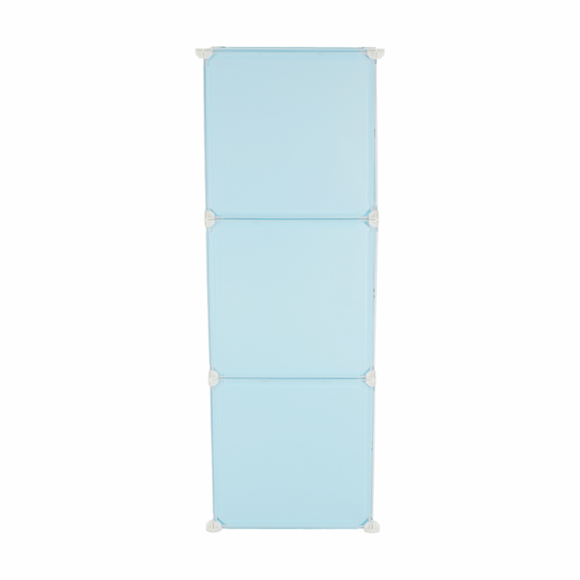 Modularer Kinderschrank, blau/Kindermuster, EDRIN