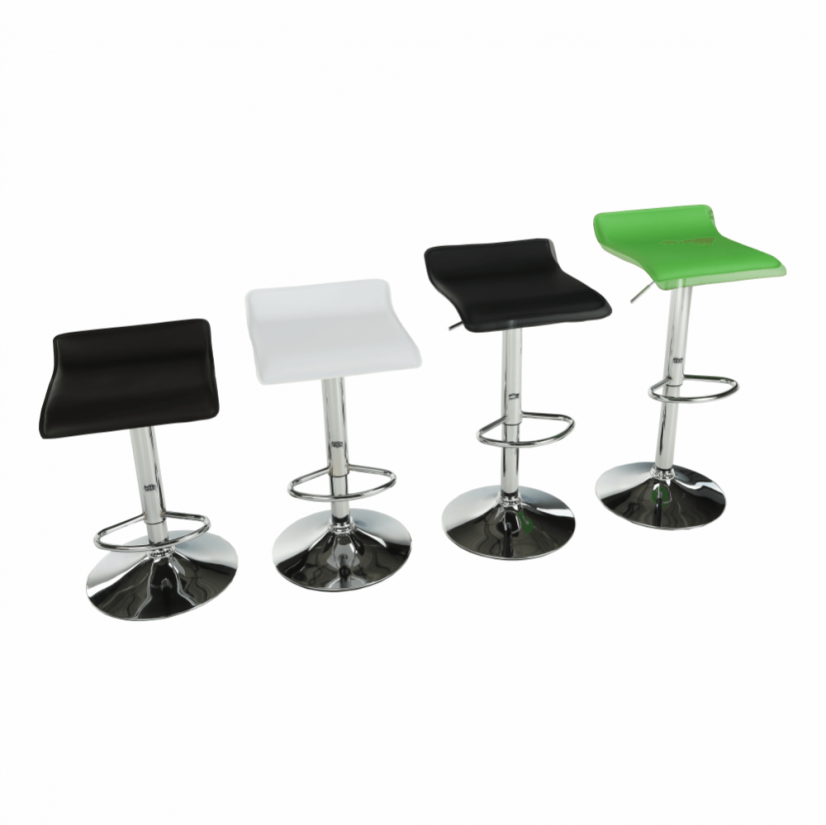 Barhocker, Kunstleder schwarz/chrom, LARIA NEU