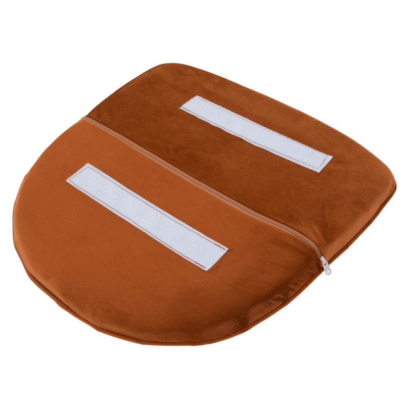 Designer-Sessel, Terrakotta-Samtstoff, AURIL