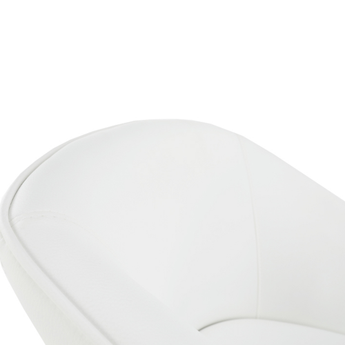 Uredska stolica, bijela eko koža/metal, LENER