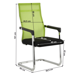 Krzesło konferencyjne, zielony/czarny, RIMALA NOWOŚĆ