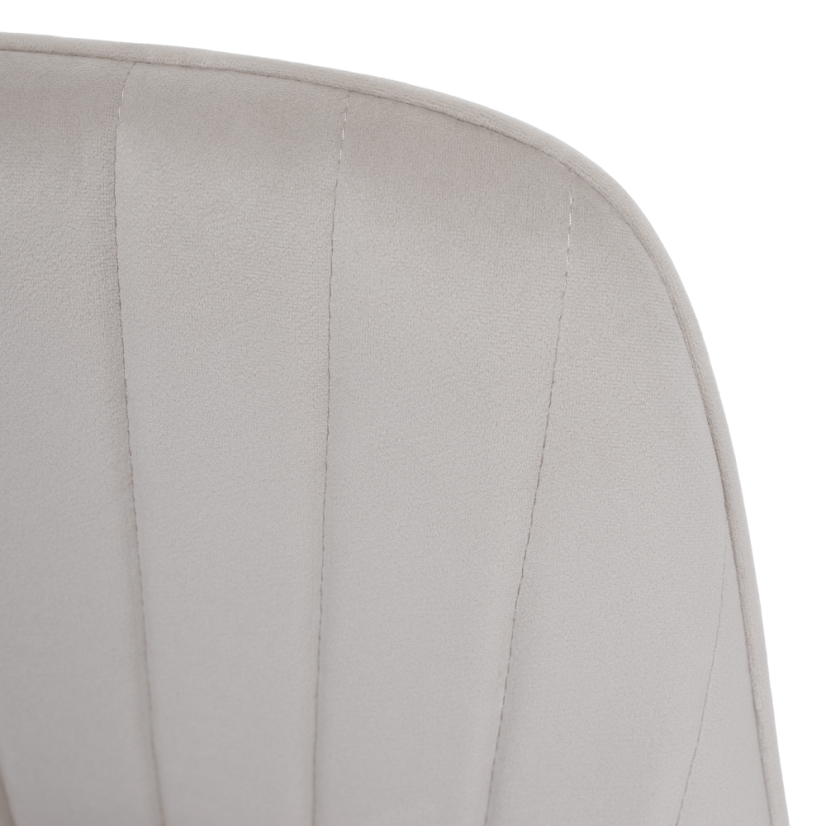 Designer-Sessel, beige Samtstoff, AURIL