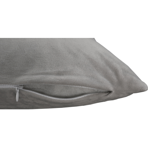 Jastuk, svjetlo siva baršunasta tkanina, 45x45, ALITA TIP 12