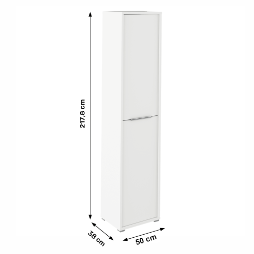Wysoka szafka z półkami, biały, RIOMA TYP 06