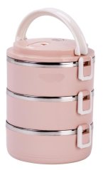 Škatla za malico MagicHome LB933, 3 predelki, 1,5 l, roza