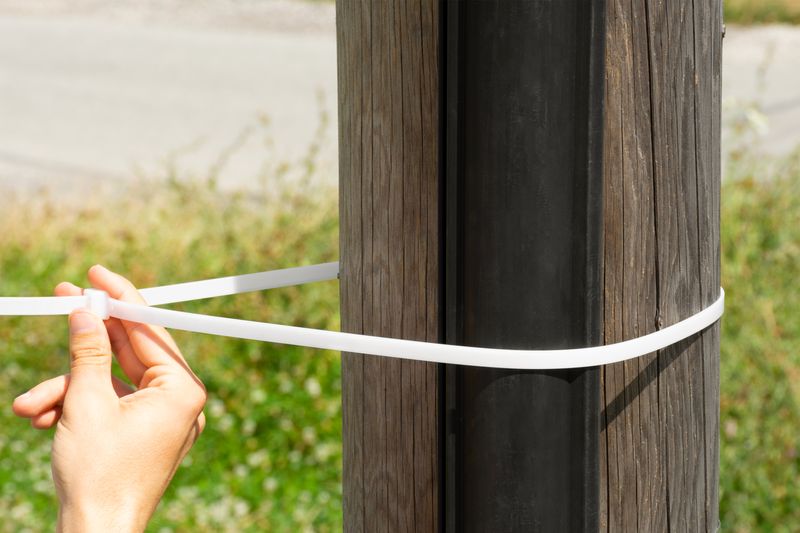 Abziehband Strend Pro CT66BW, 1000x9 mm, 50 Stück, weiß, Nylon, Bindung