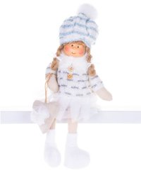 MagicHome karácsonyi dekoráció, Gyermek, fehér, 22 cm