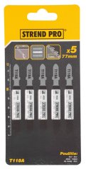 Brzeszczot do piły szablastej Strend Pro T118A 77 mm, 21z, do metalu, op. 5 sztuk