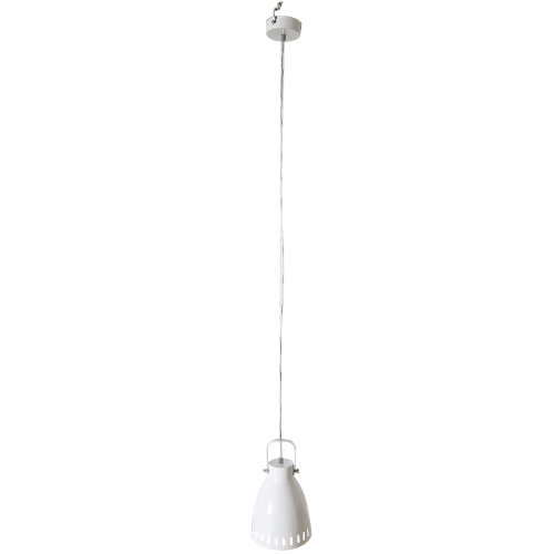 Viseća lampa, bijela/metal, AIDEN TIP3