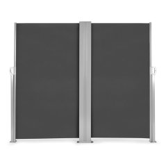 Dvojitá bočná markíza 300x300x180 cm Slnečná clona Ochrana súkromia Antracit MultiGarden