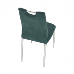 Blagovaonska stolica, svijetlo plava tkanina/krom, OLIVA NOVO
