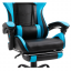 Uredska/gaming stolica s bazom, crna/plava, TARUN