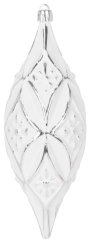 Ozdoba MagicHome Vianoce, strieborné, na vianočný stromček, 2 ks, 16 cm