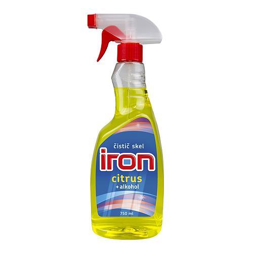 Sredstvo za pranje prozora IRON Citrus 750 ml, alkohol, sredstvo za staklo, prskalica
