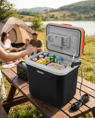 Frigider auto Strend Pro, 2in1, 24 lit, 230V / 12V, izolație PUR