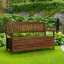 Záhradná lavička, hnedá, 150cm, AMULA