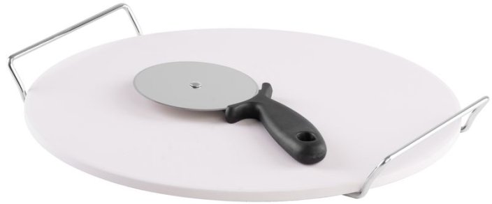 MagicHome kamen za peko, pica, z rezalnikom, pladenj, 33 cm