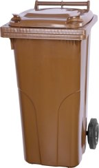 Konténer MGB 120 lit., műanyag, barna 8014, HDPE, hamutartó hulladéknak