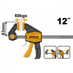 Svorka truhlářská rychloupínací 63x300mm INGCO KLC