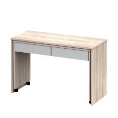 Klappbarer PC-Tisch mit Schubladen, Sonoma-Eiche/Weiß, VERSAL NEU