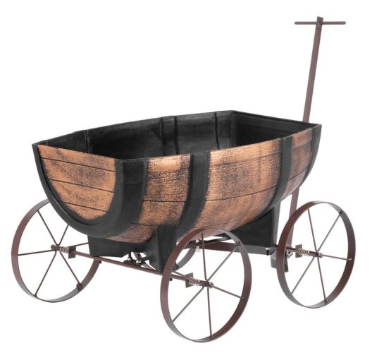 Kvetináč Strend Pro Woodeff, 41,5x29x19cm, whiskey barel wagon (akce)