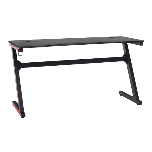 Spieltisch/Computertisch, schwarz/rot, MACKENZIE 140cm