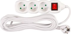 Kabel DG-F803BK 05,00 m, Verlängerung, 3 Steckdosen + Schalter