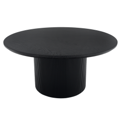 Couchtisch, schwarz, Durchmesser 80 cm, MAHIR TYP 2