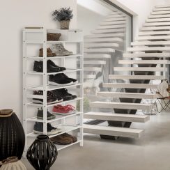 Cipőpolc, 7 soros, fehér, KATLEY (akce)