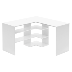 Eck-PC-Schreibtisch, weiß, TAMARI