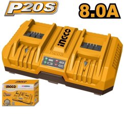Nabíjačka 8,0A DUAL FCLI2082 pre Li-ion batérie INGCO AKU 20V