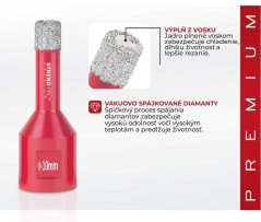 Rezač Strend Pro Premium DCB11, 10 mm, M14, HD, kruna, dijamant, profesionalni