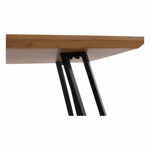 Stół do jadalni, dąb/czarny, 140x80 cm, PEDAŁ