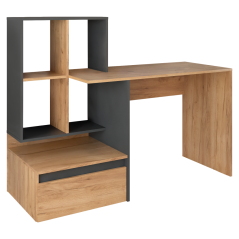 PC-Schreibtisch, Craft Eiche Gold/Graphit, EROSS NEU (akce)