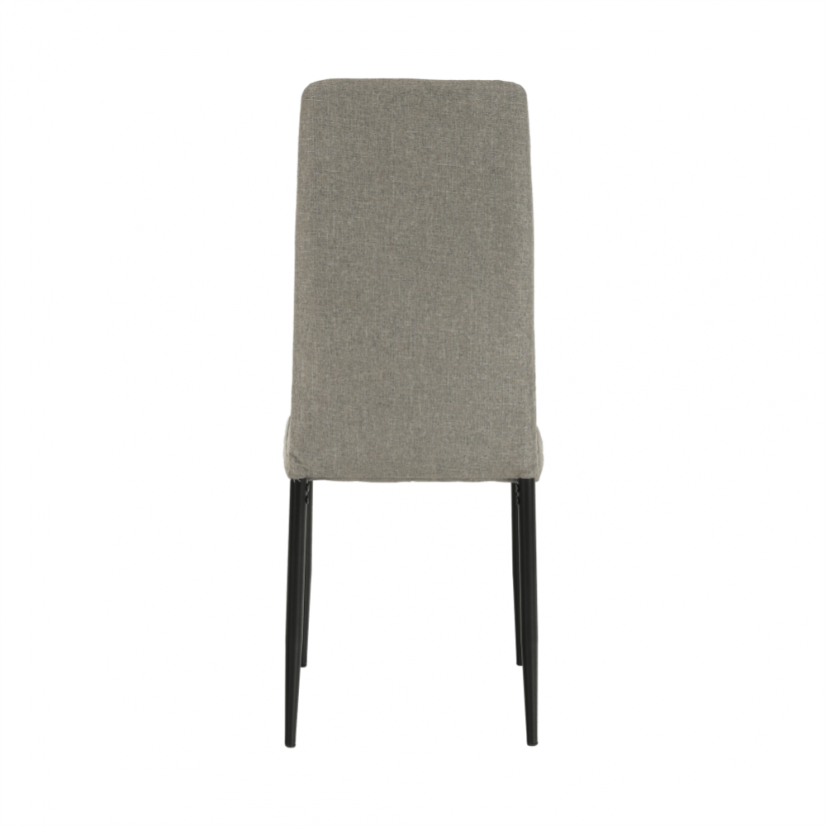 Stuhl, brauner Stoff/schwarzes Metall, COLETA NOVA