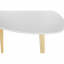 Pomočna mizica, bela/naravni les, TAVAS