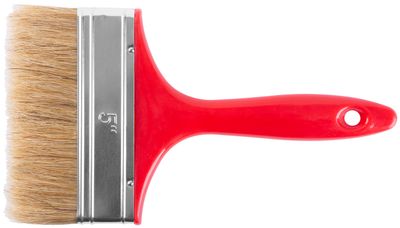 Bürste Strend Pro Brisk 5,0&quot;, flach, rote Hand, mit PVC-Griff